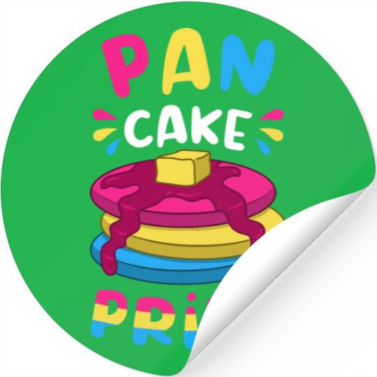 Pan Cake Pride Funny LGBTQ Pride Flag Pun Pancakes Stickers