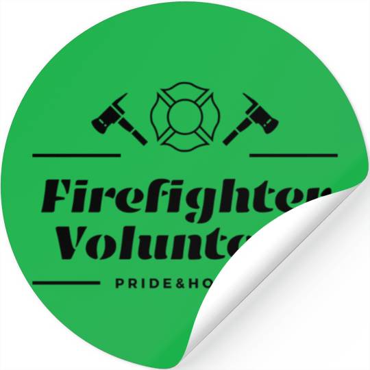 Firefighter Volunteer Pride and Honor Stickers