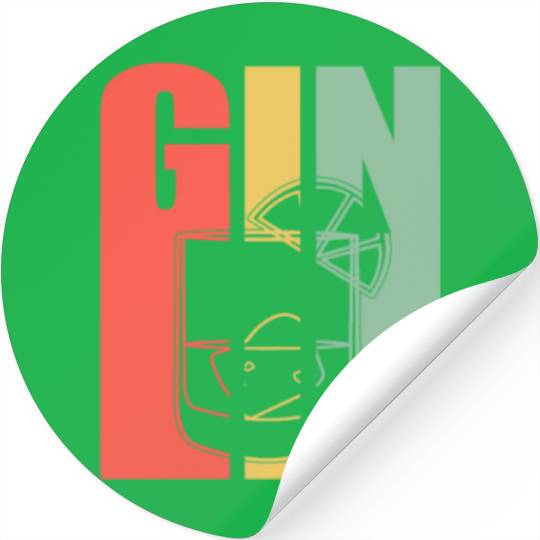 Gin Lover Gin Tonic Cocktail Stickers
