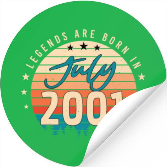 Year Of Construction 2001 In July Stickers