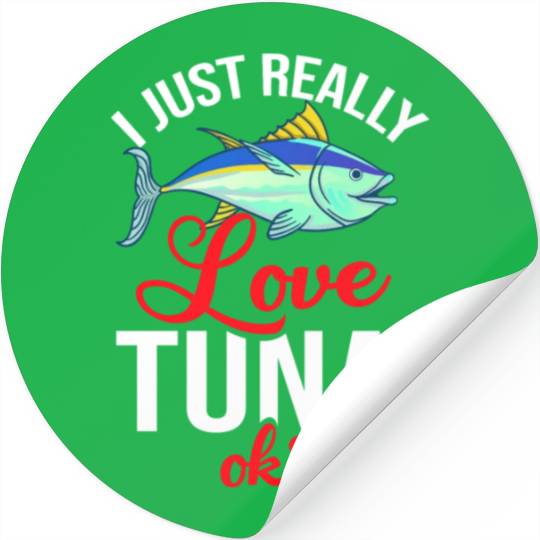 Red Tuna Fish Bluefin Fishing Salad Stickers