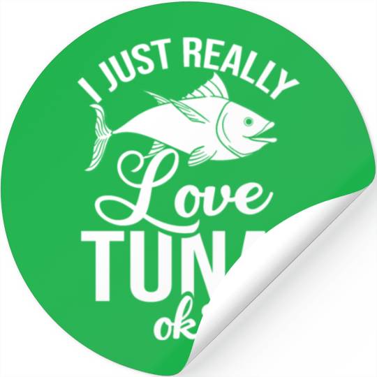 Red Tuna Fish Bluefin Fishing Salad Stickers