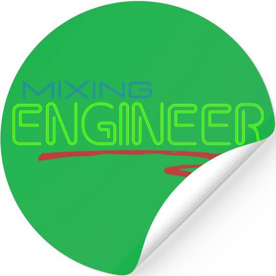 Mixing Engineer Neon Sign Design Stickers