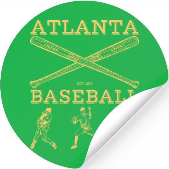 Vintage Atlanta Baseball est 01 Stickers