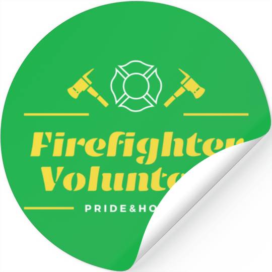 Firefighter Volunteer Pride and Honor Stickers