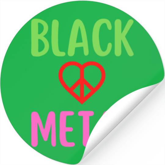 Black Metal Peace Love Symbol Stickers