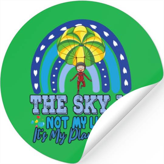 The Sky Is My Playground Skydive Funny Sarcasm Pun Stickers