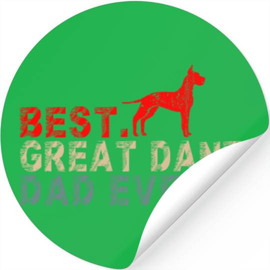 Best Great Dane Dog Dad Vintage Stickers