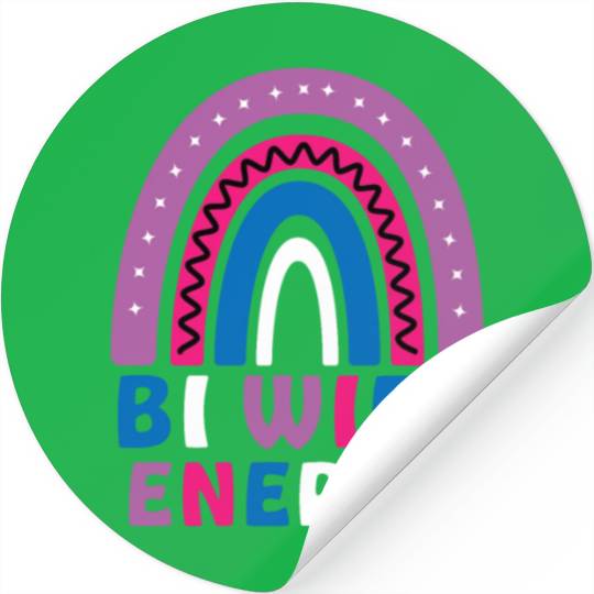 Bi Wife Energy Gay Pride Lesbian LGBT Rainbow Stickers