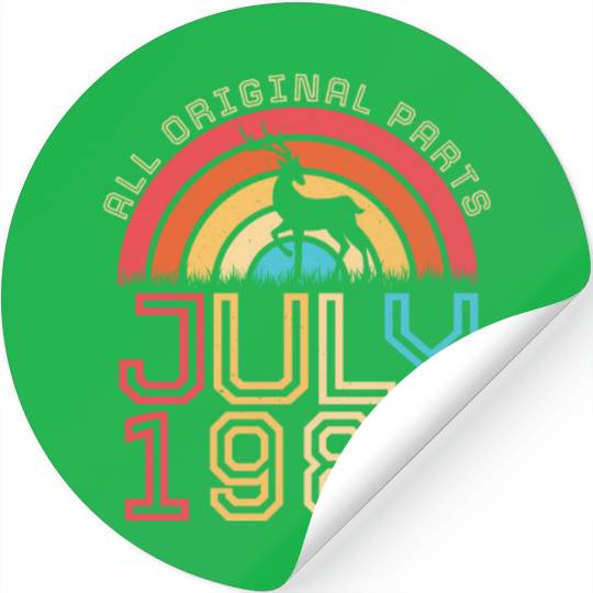 July 1986 Vintage Stickers