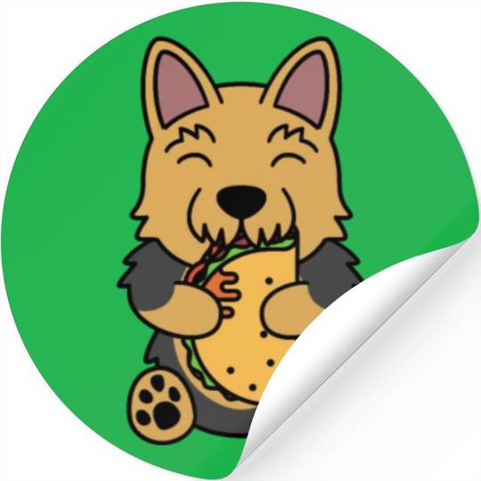 Yorkshire Terrier Taco Lover Stickers
