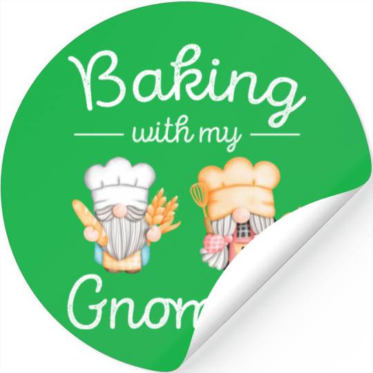 Gnomes Baking Women Funny Gnome Lover Stickers
