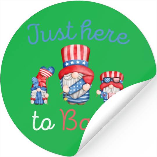 Funny US Gnomes 4th of July Humor Stickers