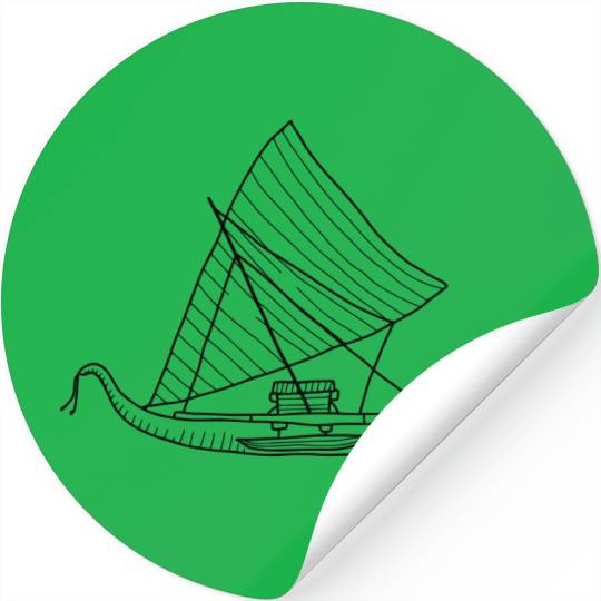sailing canoe Stickers