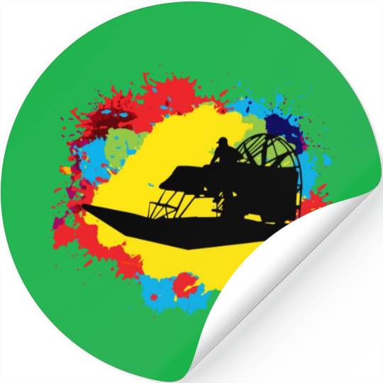 Airboat Fanboat Airboating Planeboat Swamp boat Stickers