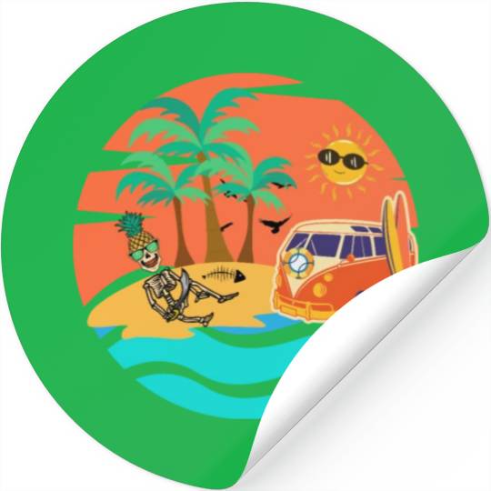 Road trip skeleton Stickers