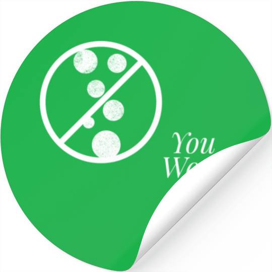 No Balls (White) Stickers