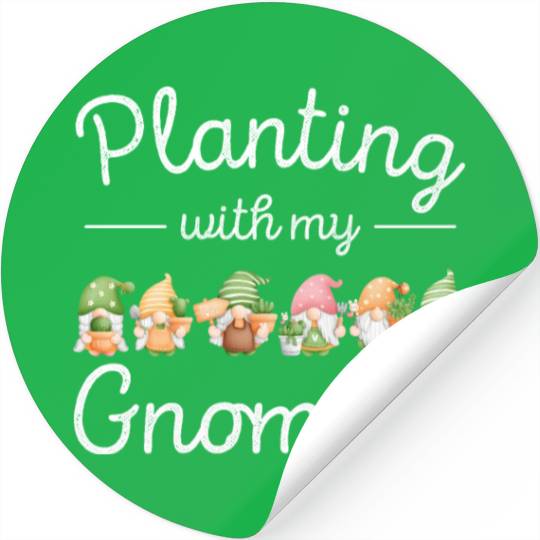 Planting Gnomes Succulent Gardening Gnome Cactus Stickers
