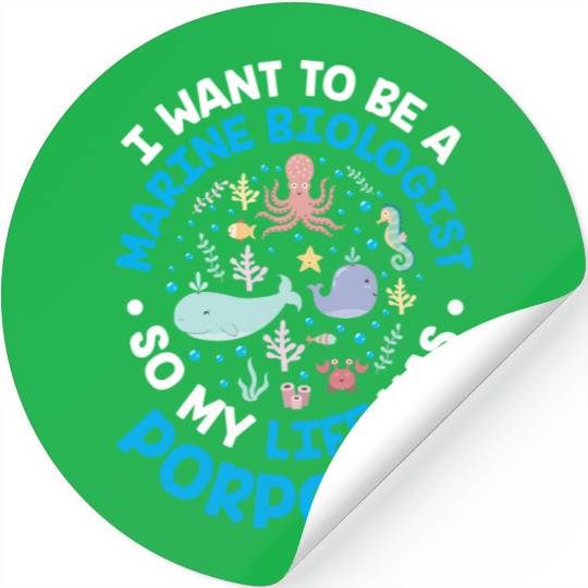 Biology Future Marine Biologist Porpoise Cute Gift Stickers