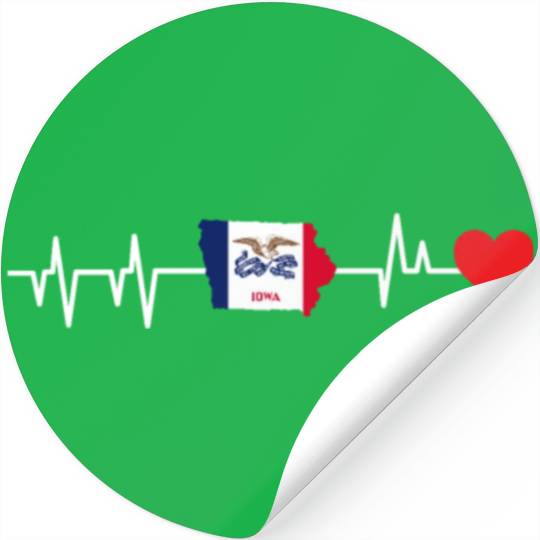 Iowa Heartbeat Gift Stickers