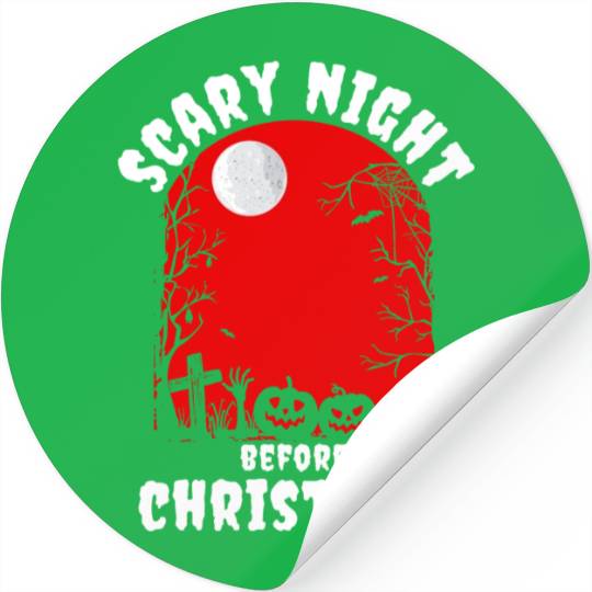 Scary Night Halloween, Before Christmas Stickers