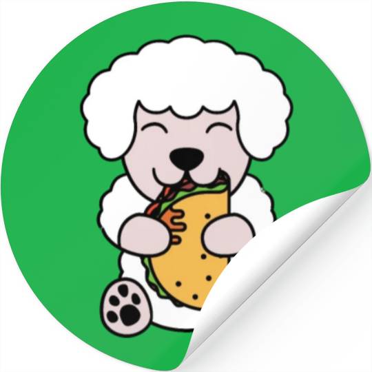Poodle Taco Lover Stickers