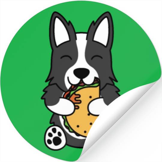 Border Collie Taco Lover Stickers