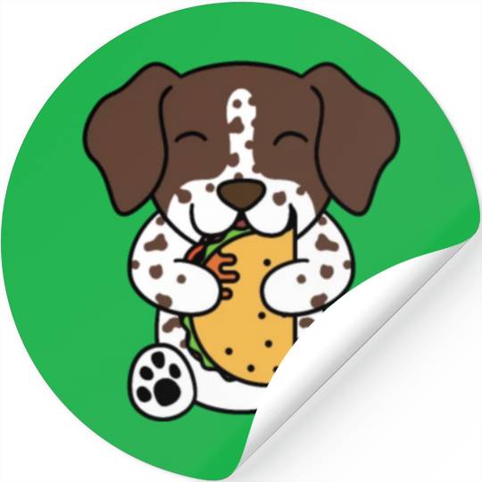 German Shorthaired Pointer Taco Lover Stickers