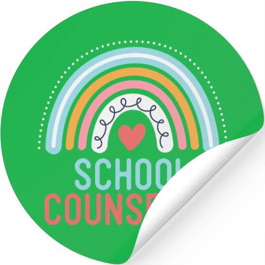 Funny School Counselor Rainbow Appreciation Back Stickers