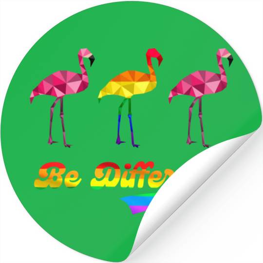Flamingo LGBTQ Rainbow Flag Gay Pride Month Stickers