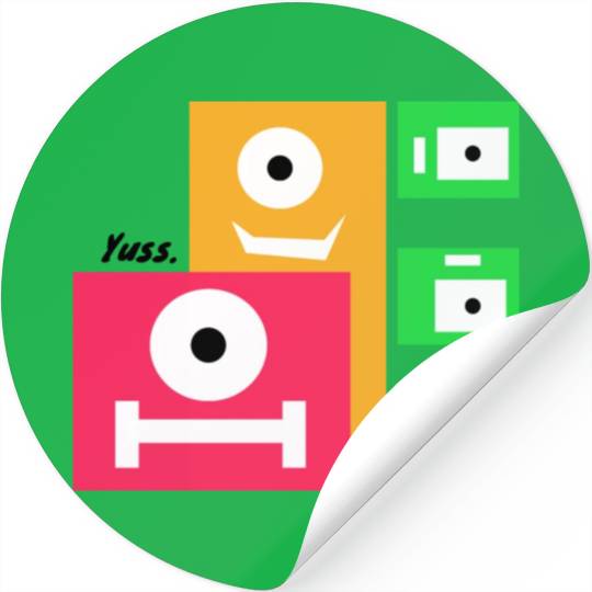 Alien Cubes - Friendly design Stickers