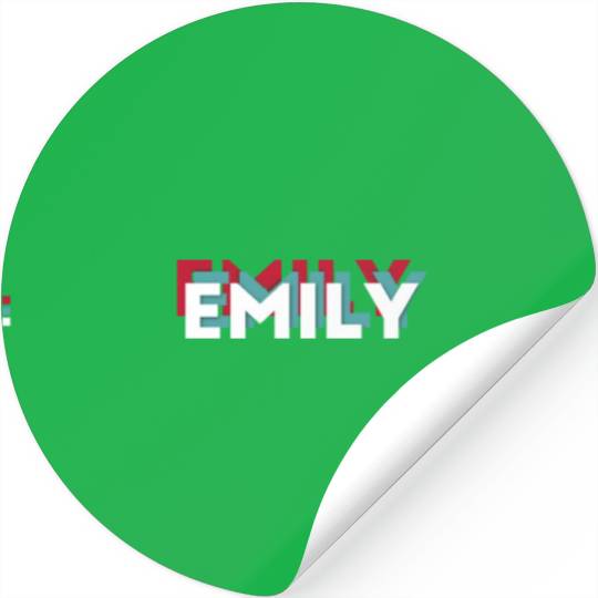 Emily Name - Funny Name Emily 80s theme Stickers
