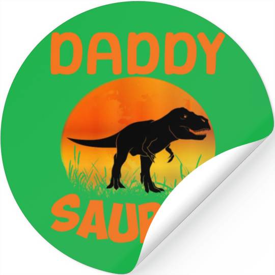 Daddysaurus Papasaurus Stickers