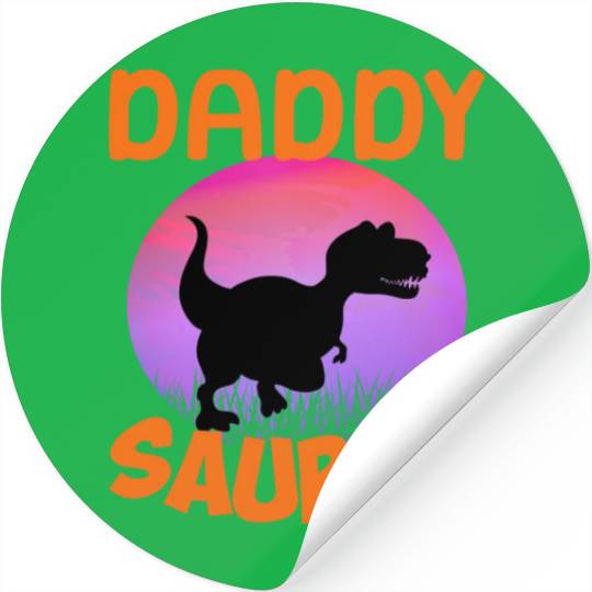 Daddysaurus Papasaurus Stickers