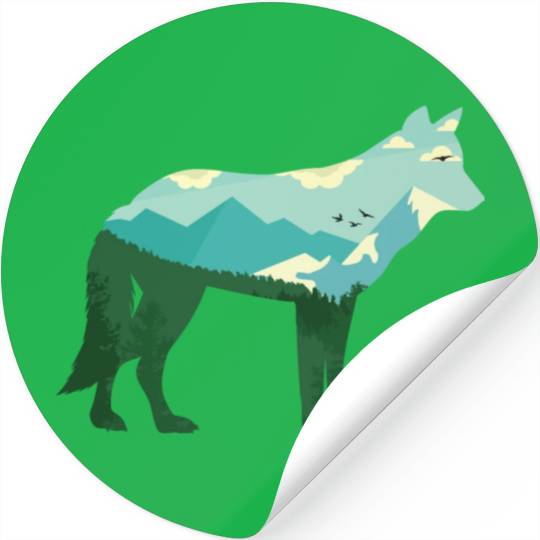 Mountain Wolf Stickers