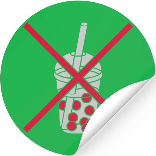 Zone bubble tea forbidden Stickers
