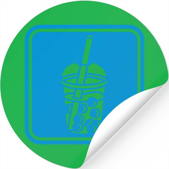 Button sign bubble tea Stickers