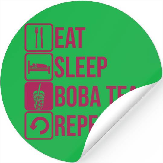 Daily Repeat Boba Tea Stickers