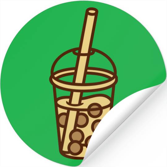 Bubble tea comic design Stickers