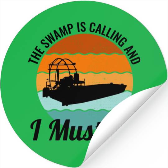 Airboat Fanboat Airboating Planeboat Swamp boat Stickers