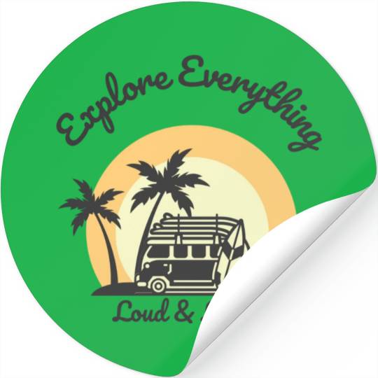 Loud & Local Retro Camping Design Stickers