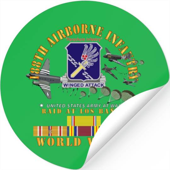 Army 188th Airborne Infantry Raid at Los Baños W J Stickers