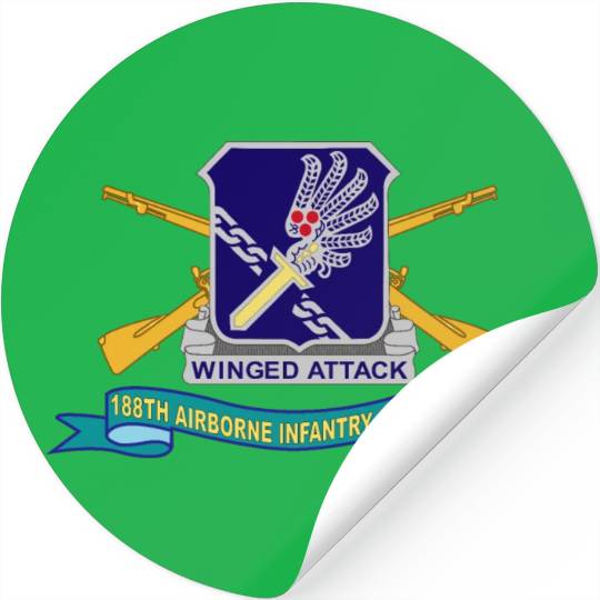 Army 188th Airborne Infantry Regiment w Br DUI Rib Stickers