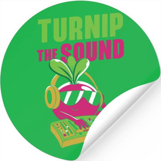 Music Turnip Party Music Lover Vegetable Stickers