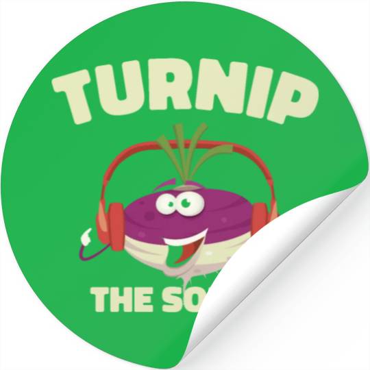 Music Turnip Party Music Lover Vegetable Stickers