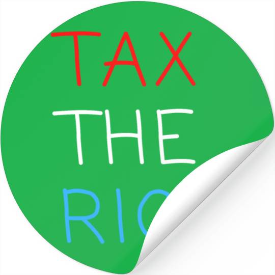 TAX THE RICH (Red, White and Blue letters) Stickers