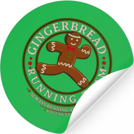Christmas Gingerbread Running Team Stickers