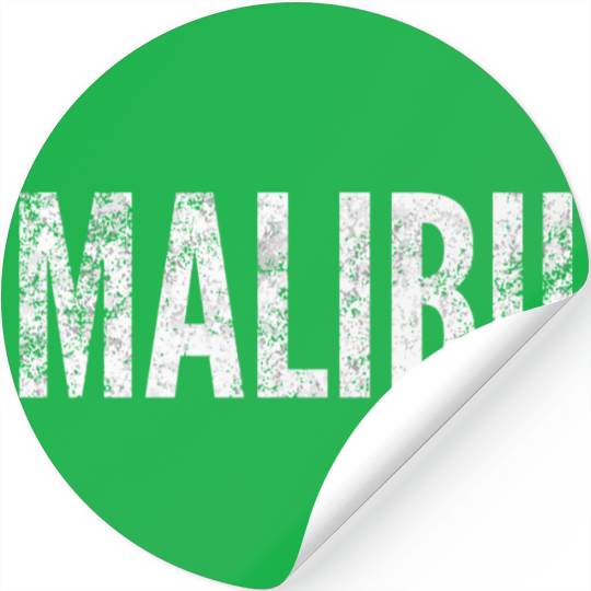Malibu T Beach Surfing Malibu California Stickers