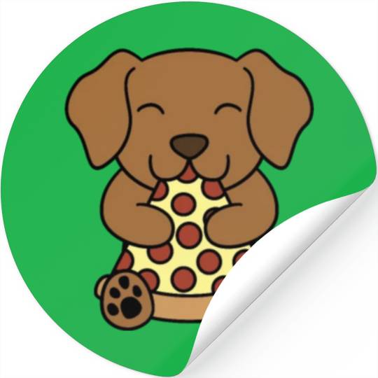 Vizsla Pizza Lover Stickers