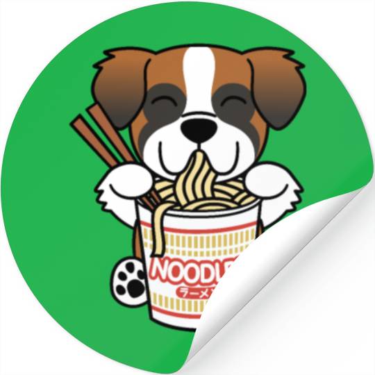 Saint Bernard Instant Ramen Noodles Stickers